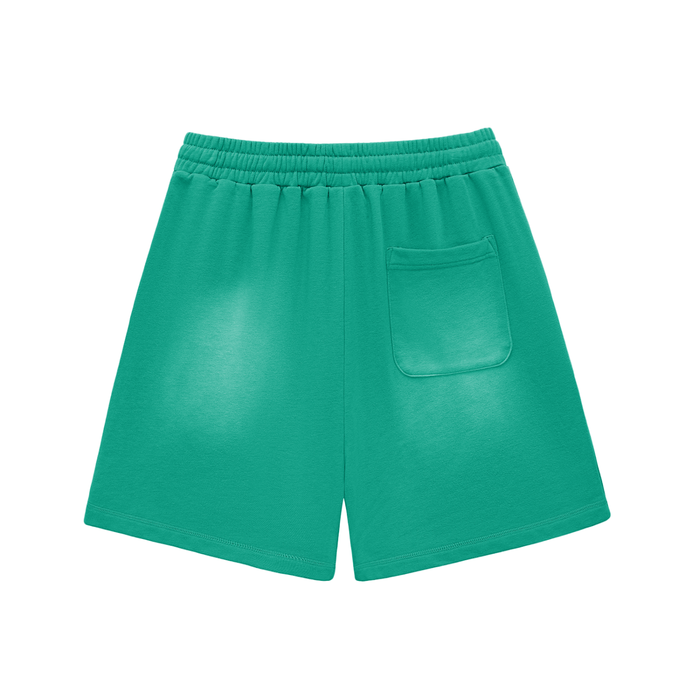 Sun Fade Raw Edge Cotton Shorts - NEVER GIVE UP