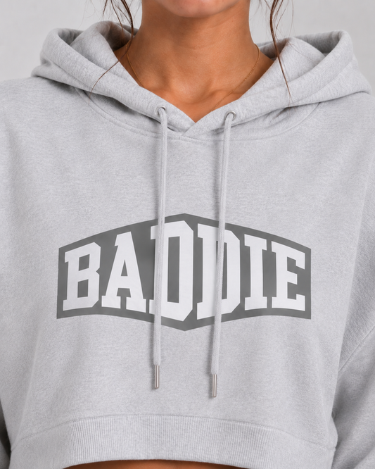 Essential Cropped Hoodie - BADDIE