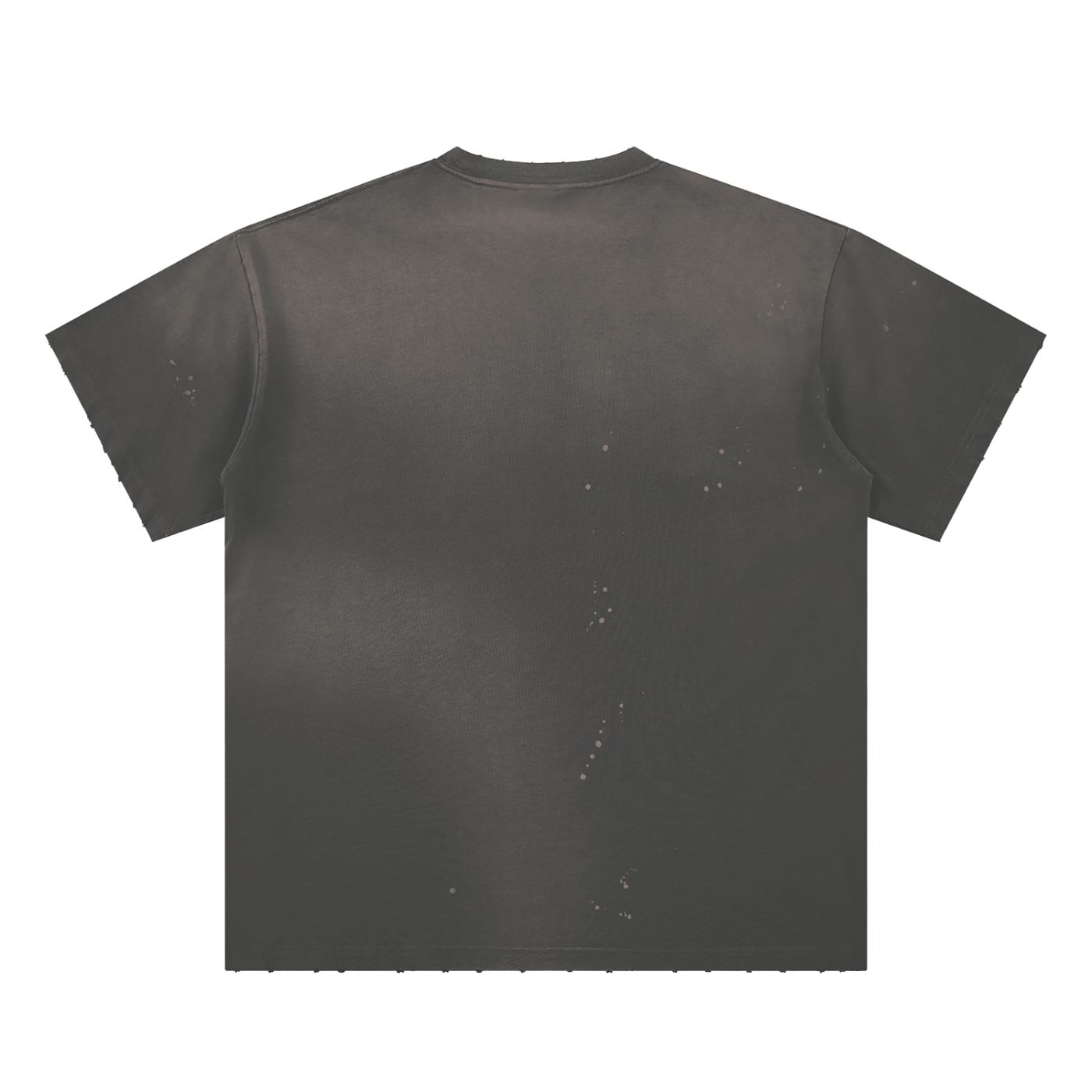 Hand-Frayed Sunfade Paint Splatter T-Shirt - AREA 51