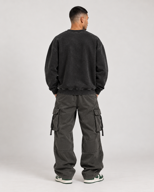 Drop Shoulder Crewneck Sweatshirt -STREET LYF