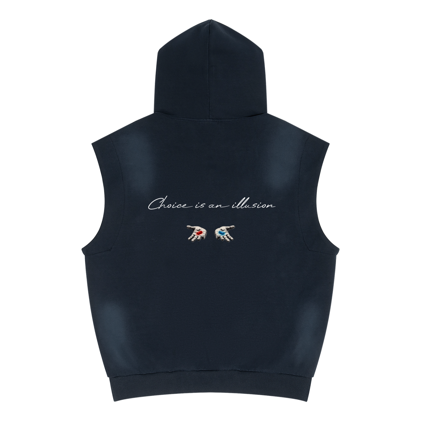 Unisex Vintage Wash Sun Fade Sleeveless Hoodie - Matrix Concept