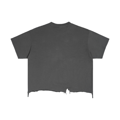 Vintage Wash Boxy Distressed Hem T-Shirt - RIDE MODE