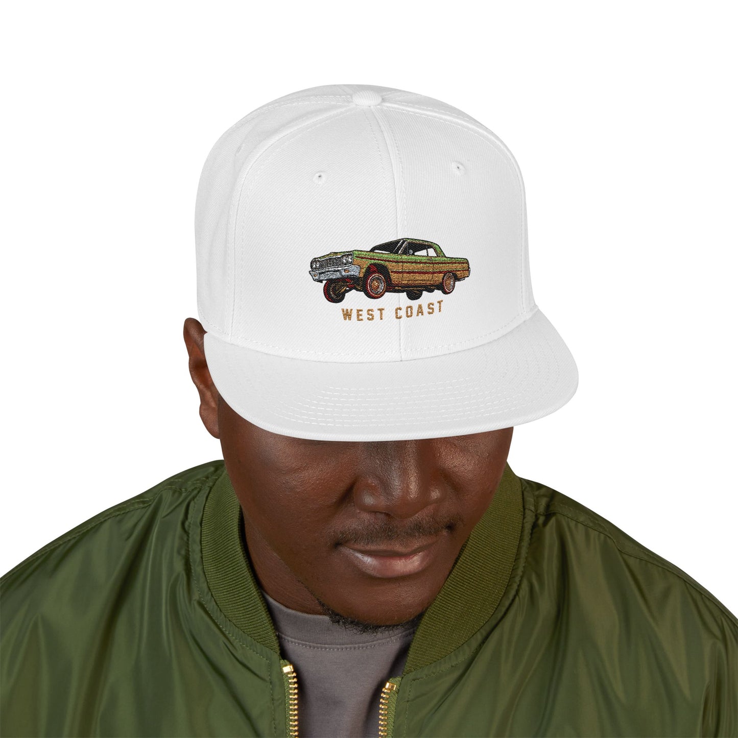 Embroidered Lowrider Snapback Hat – Classic Car Graphics
