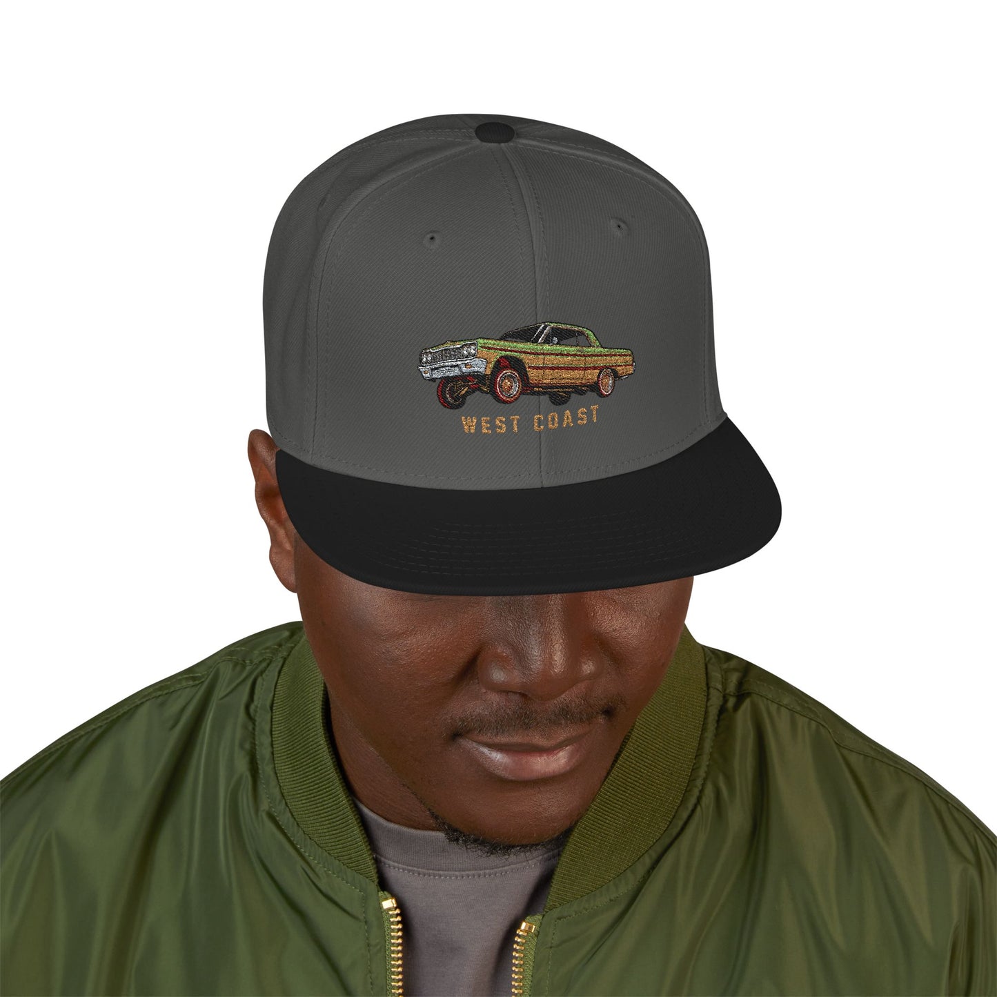 Embroidered Lowrider Snapback Hat – Classic Car Graphics