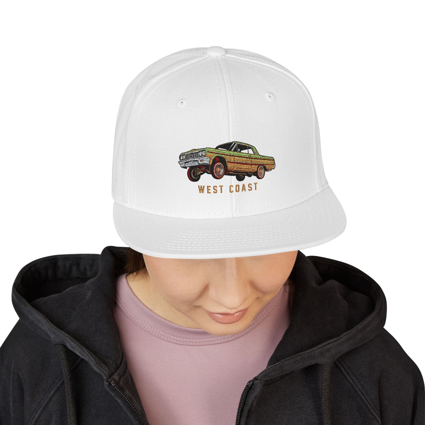 Embroidered Lowrider Snapback Hat – Classic Car Graphics