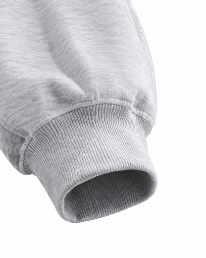 Contrast-Stitched Boxy Fleece Zip Hoodie