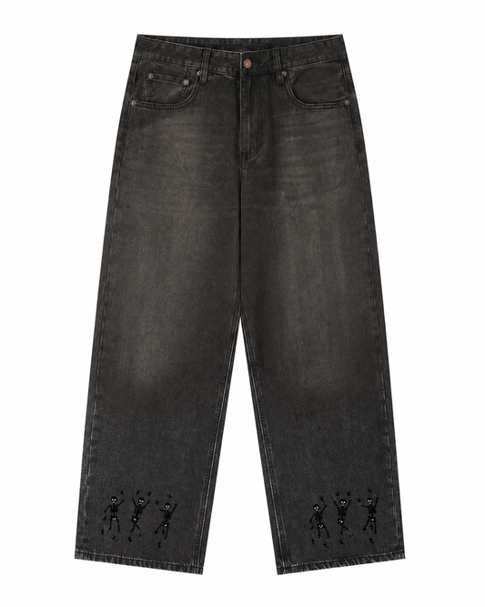 Vintage Wash Heavyweight Denim Jeans - One Last dance