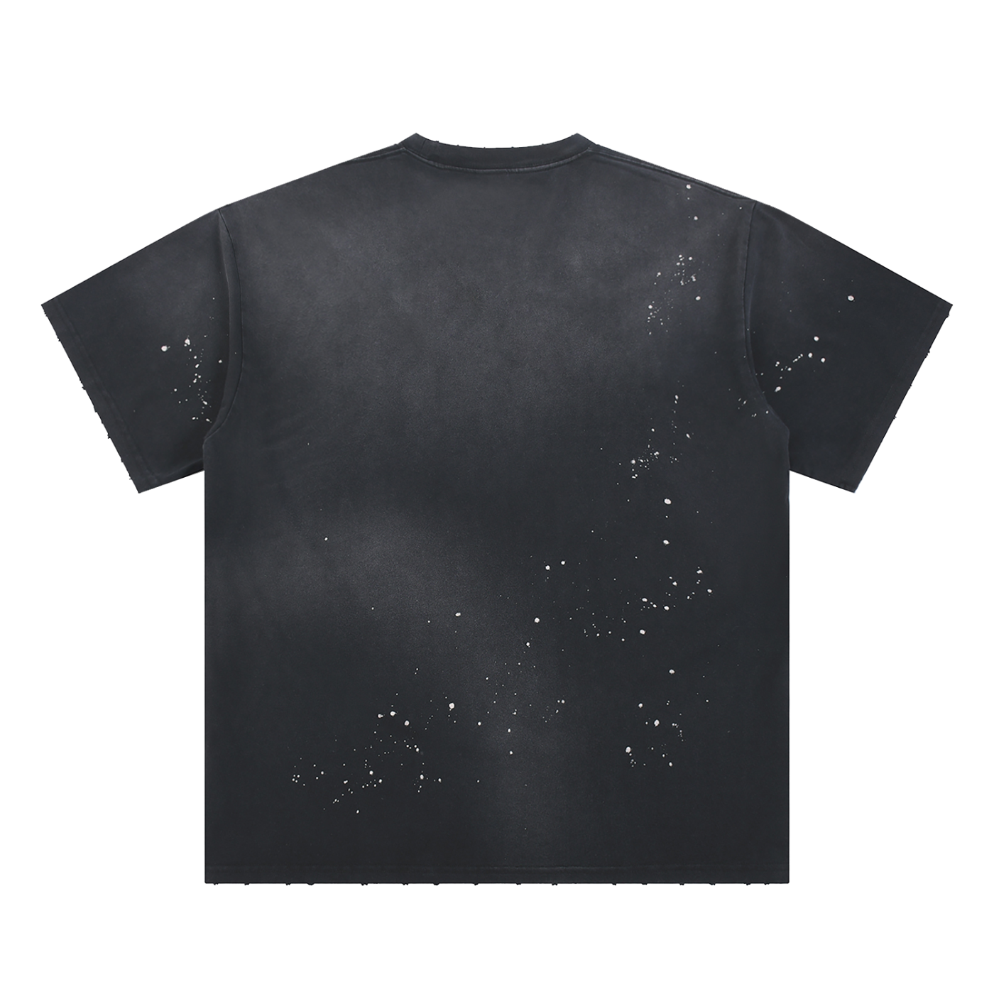 Hand-Frayed Sunfade Paint Splatter T-Shirt - AREA 51
