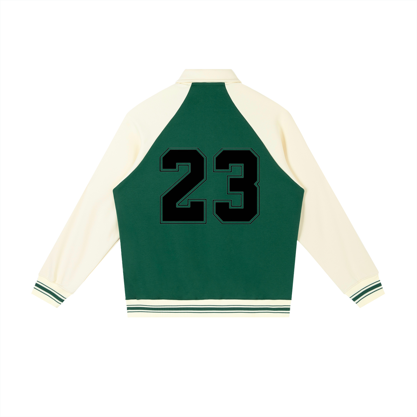 Contrast Raglan Sleeve Baseball Jacket - 23