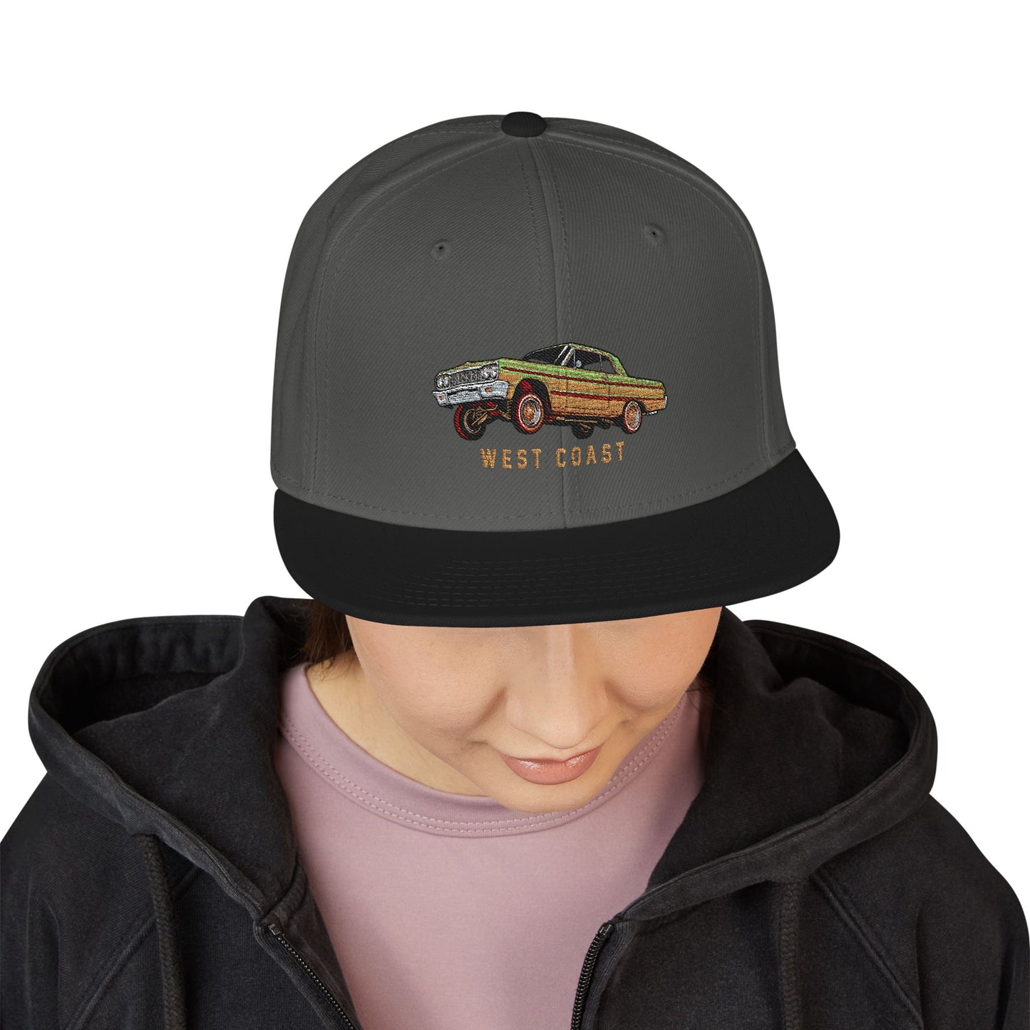 Embroidered Lowrider Snapback Hat – Classic Car Graphics