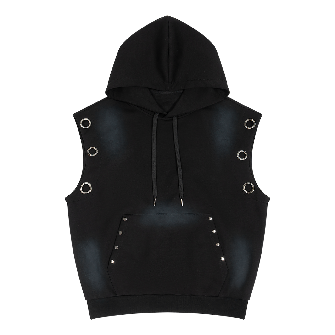 Unisex Vintage Wash Sun Fade Sleeveless Hoodie - Matrix Concept