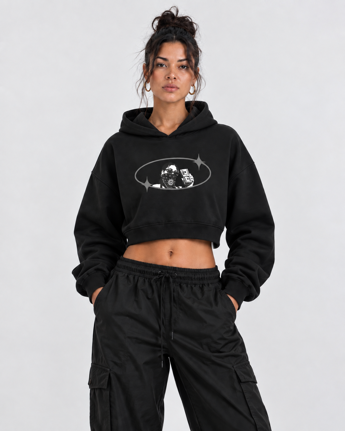 ESSENTIAL CROPPED HOODIE - CHASE BAGS NOT FEEELINGS