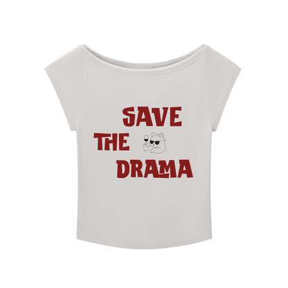 Essential Wide Neck Baby T-shirt - SAVE THE DRAMA