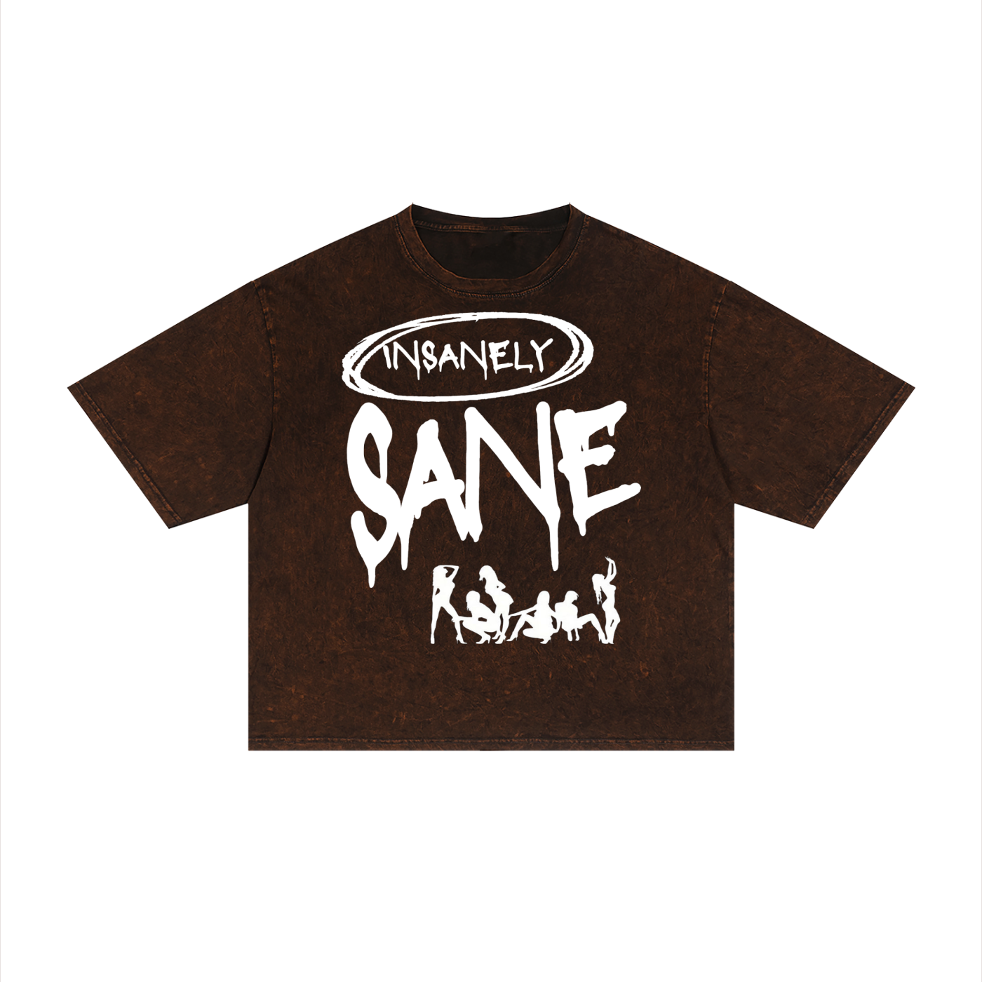 Men Mineral Wash Boxy T-Shirt - Insanely Sane