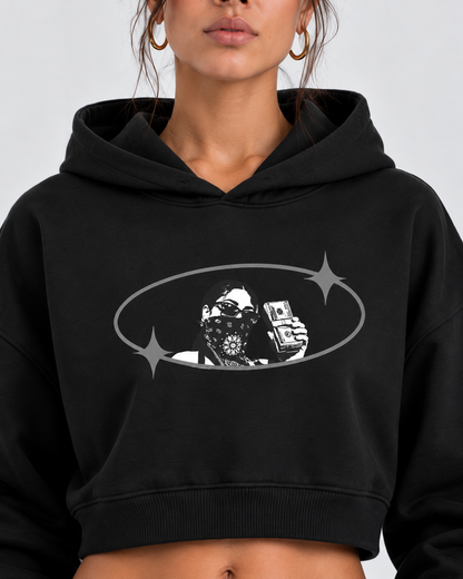 ESSENTIAL CROPPED HOODIE - CHASE BAGS NOT FEEELINGS