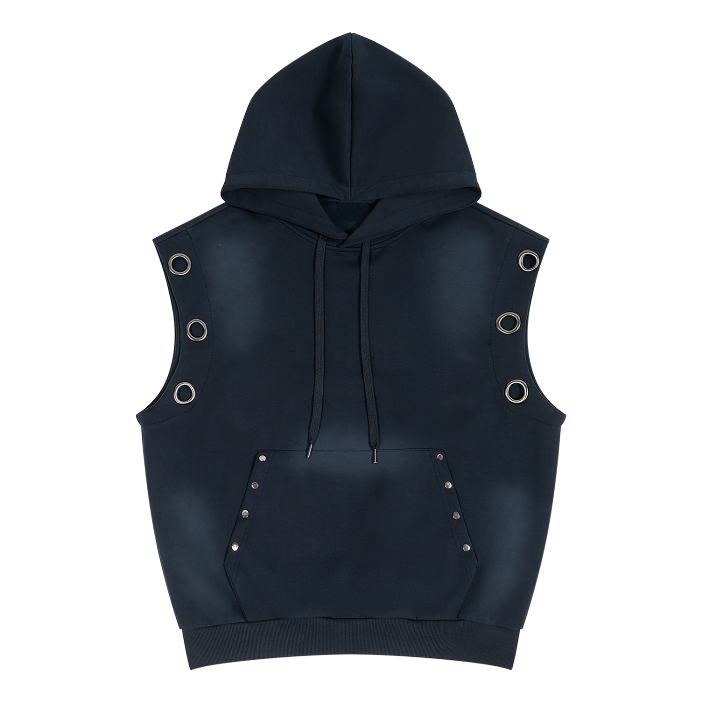 Unisex Vintage Wash Sun Fade Sleeveless Hoodie - Matrix Concept