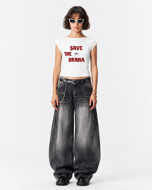 Essential Wide Neck Baby T-shirt - SAVE THE DRAMA