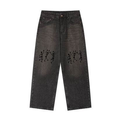 Vintage Wash Heavyweight Denim Jeans - One Last dance