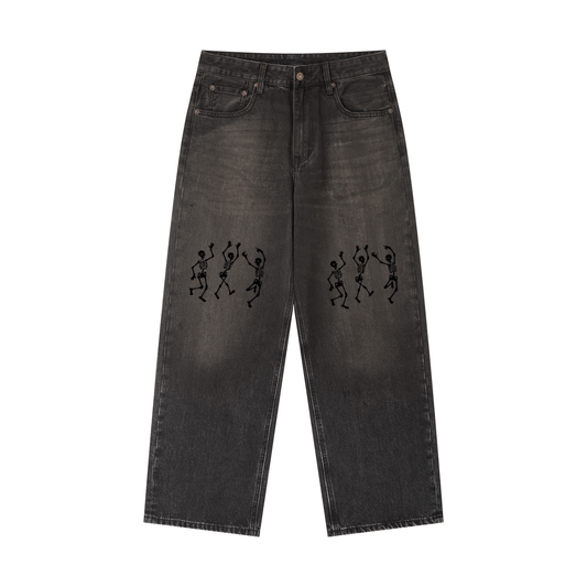 Vintage Wash Heavyweight Denim Jeans - One Last dance