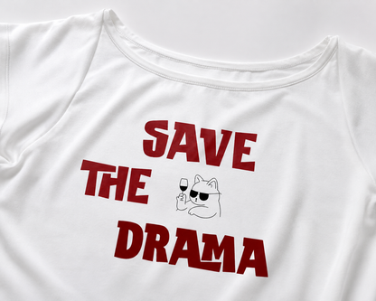 Essential Wide Neck Baby T-shirt - SAVE THE DRAMA