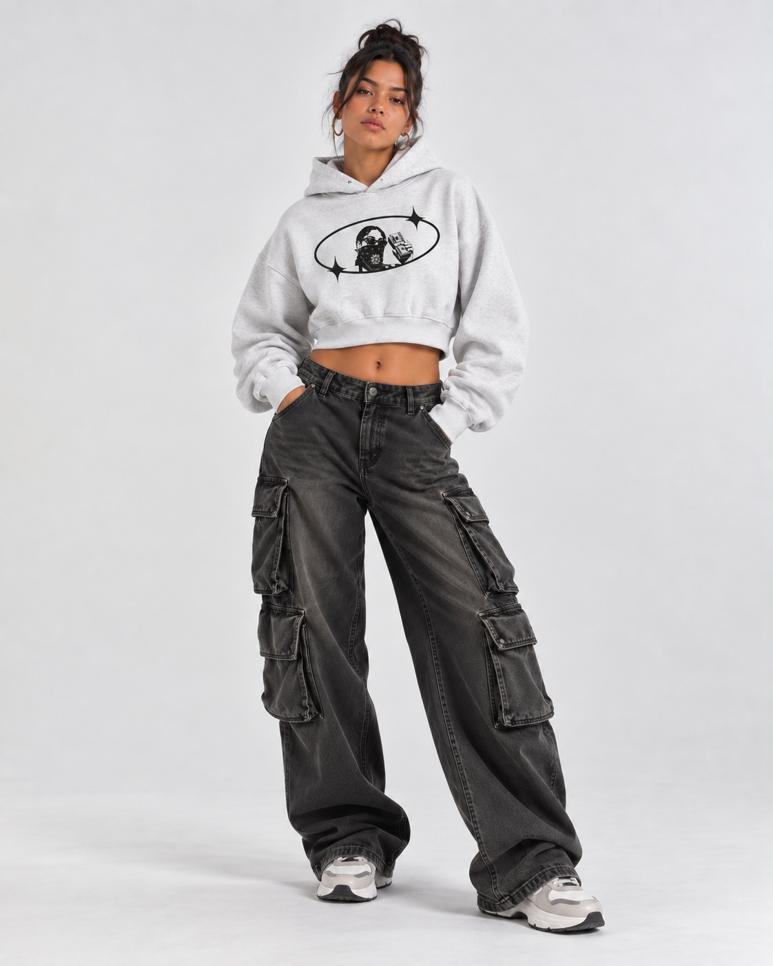 ESSENTIAL CROPPED HOODIE - CHASE BAGS NOT FEEELINGS
