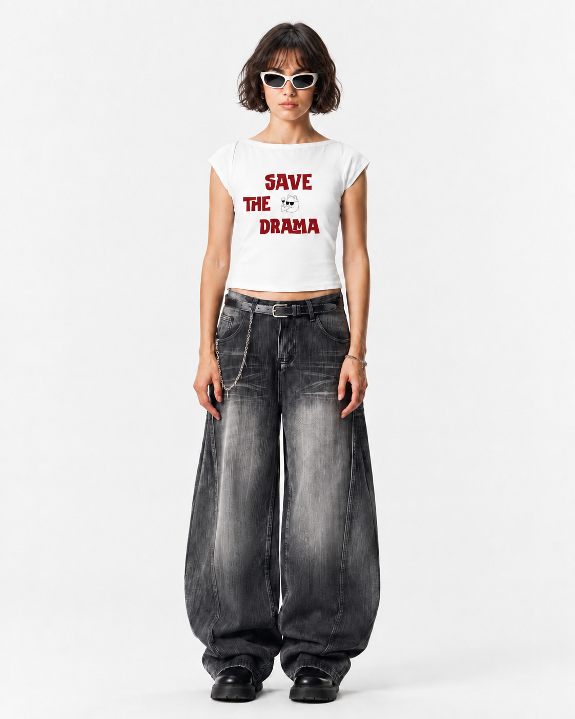 Essential Wide Neck Baby T-shirt - SAVE THE DRAMA