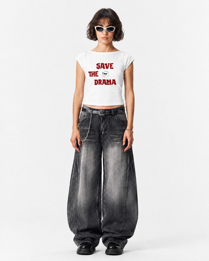 Essential Wide Neck Baby T-shirt - SAVE THE DRAMA
