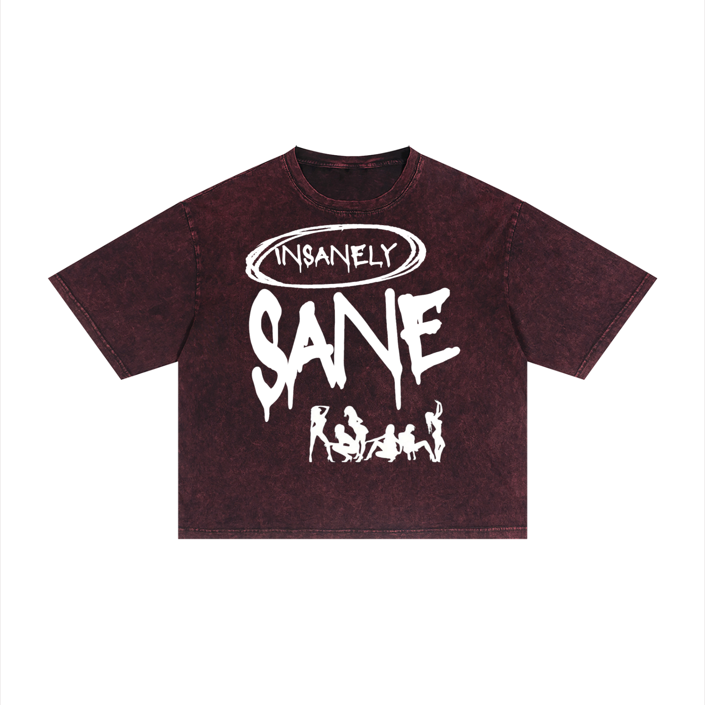 Men Mineral Wash Boxy T-Shirt - Insanely Sane