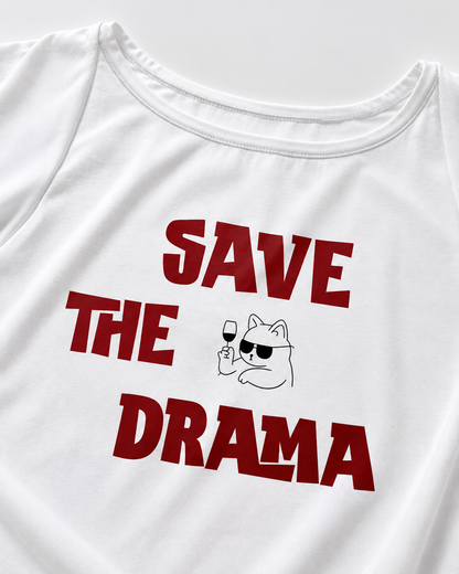 Essential Wide Neck Baby T-shirt - SAVE THE DRAMA