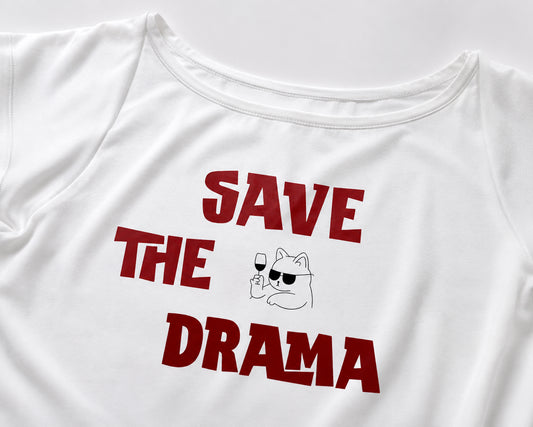 Essential Wide Neck Baby T-shirt - SAVE THE DRAMA