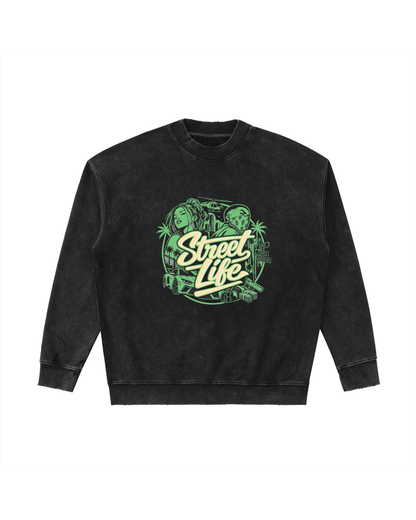 Drop Shoulder Crewneck Sweatshirt -STREET LYF