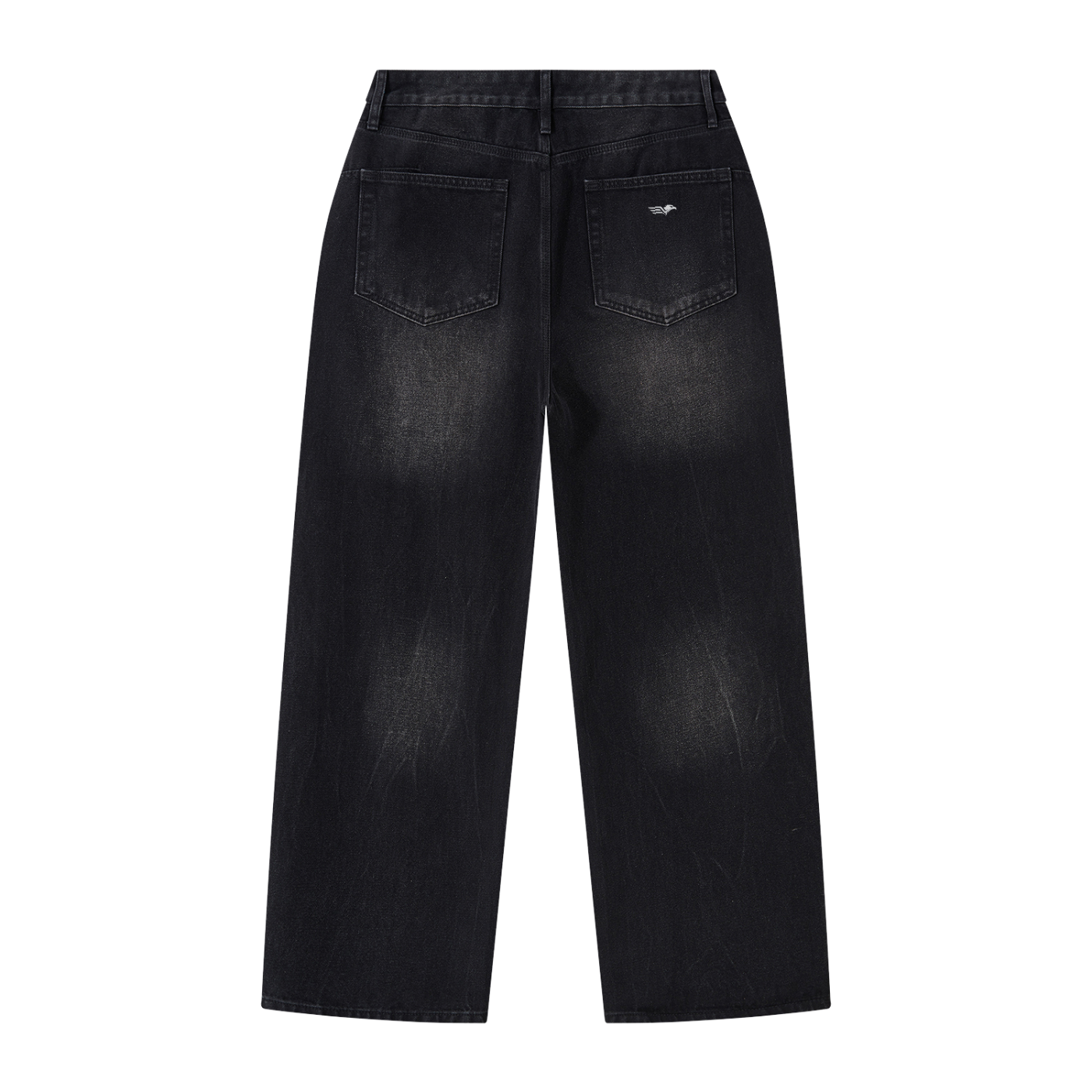 Men's Plain  Vintage Wash Wide Leg Jeans