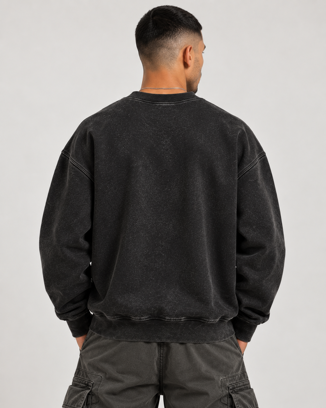 Drop Shoulder Crewneck Sweatshirt -STREET LYF