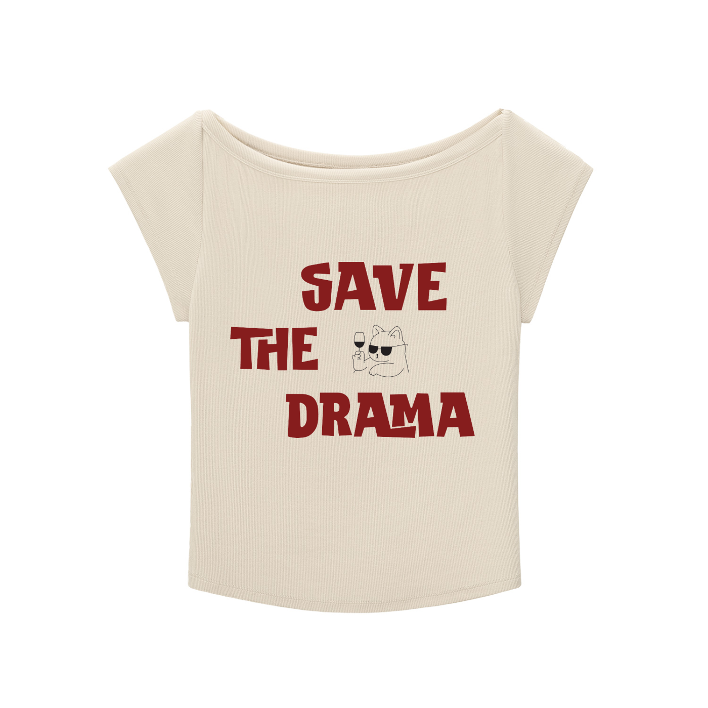 Essential Wide Neck Baby T-shirt - SAVE THE DRAMA