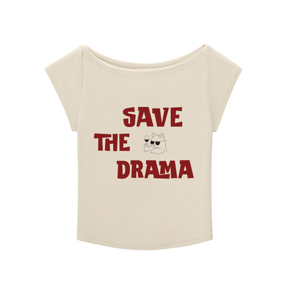 Essential Wide Neck Baby T-shirt - SAVE THE DRAMA