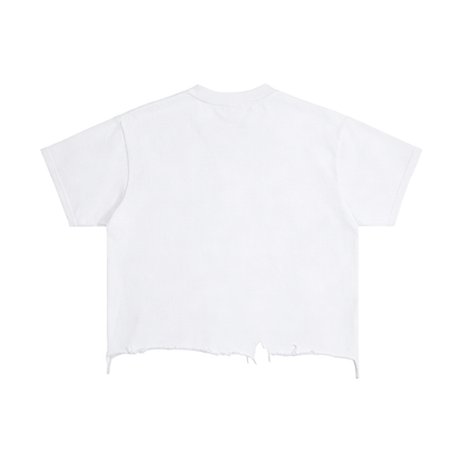 Vintage Wash Boxy Distressed Hem T-Shirt - RIDE MODE