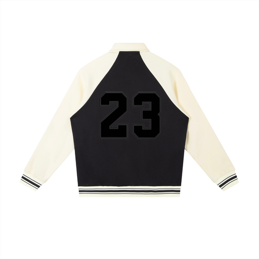 Contrast Raglan Sleeve Baseball Jacket - 23