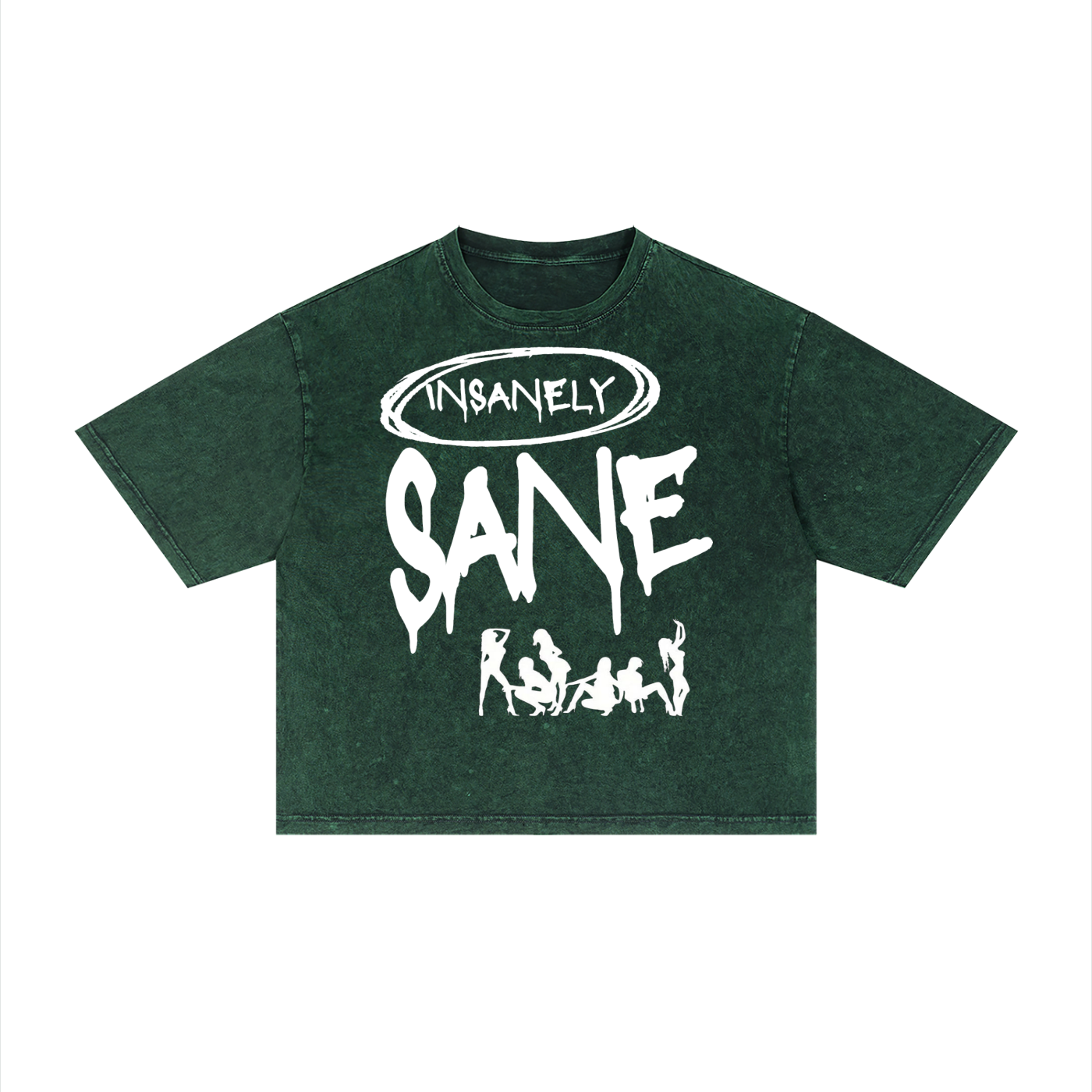 Men Mineral Wash Boxy T-Shirt - Insanely Sane