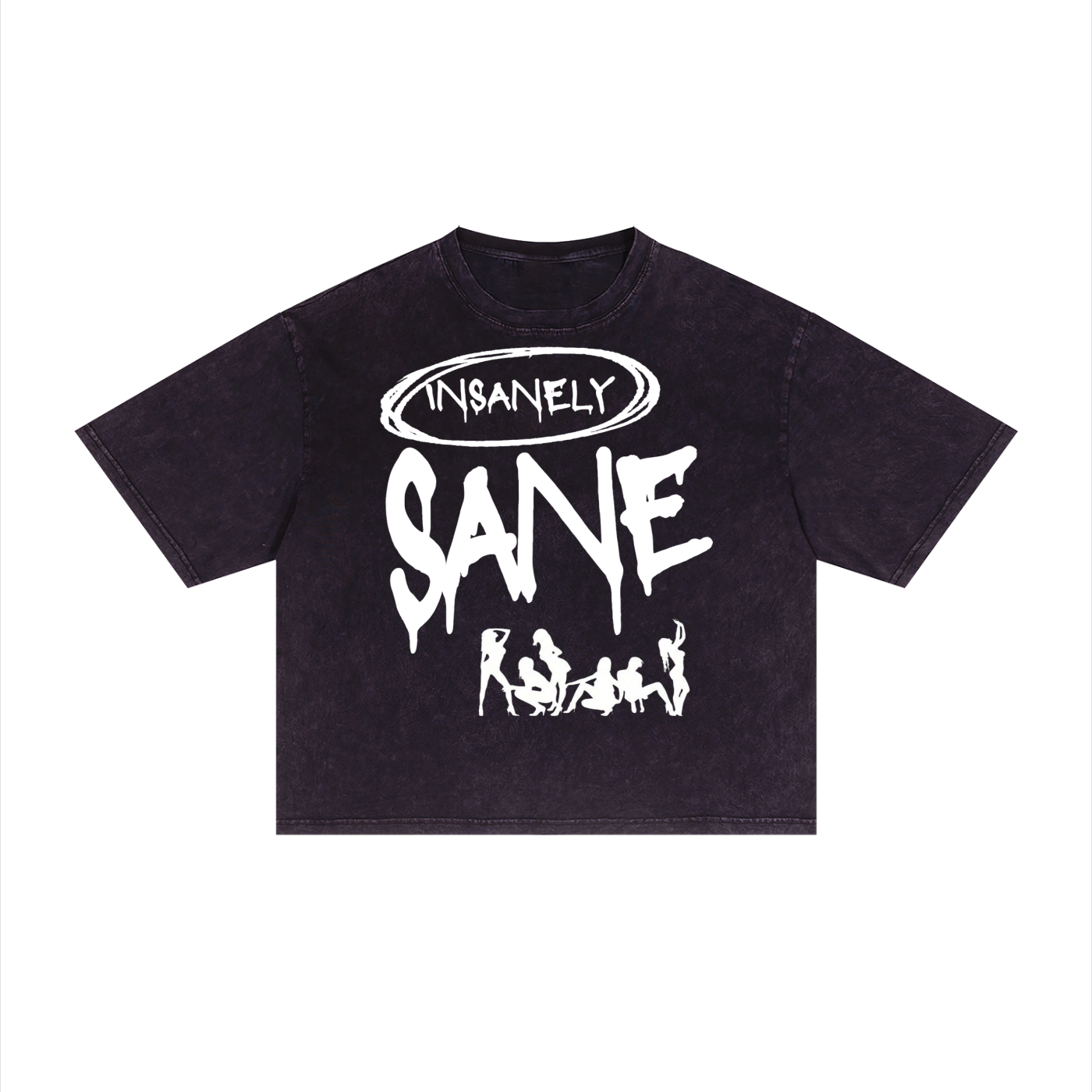 Men Mineral Wash Boxy T-Shirt - Insanely Sane