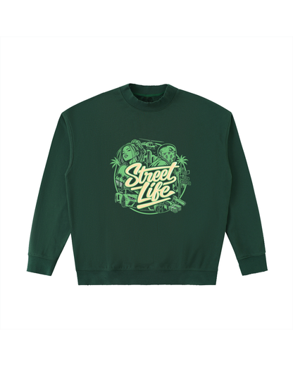 Drop Shoulder Crewneck Sweatshirt -STREET LYF