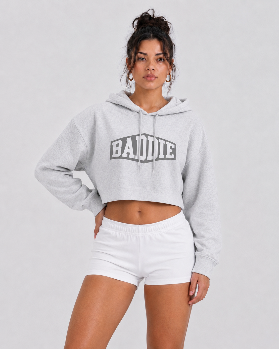 Essential Cropped Hoodie - BADDIE