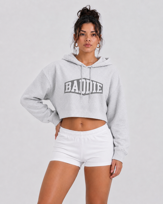 Essential Cropped Hoodie - BADDIE