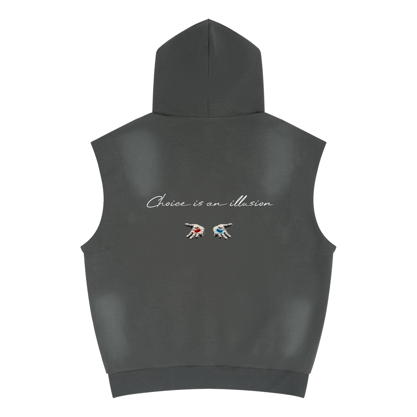 Unisex Vintage Wash Sun Fade Sleeveless Hoodie - Matrix Concept