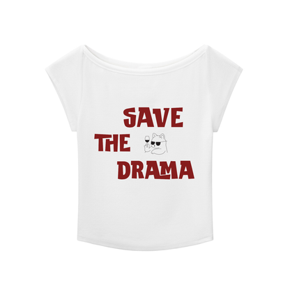 Essential Wide Neck Baby T-shirt - SAVE THE DRAMA