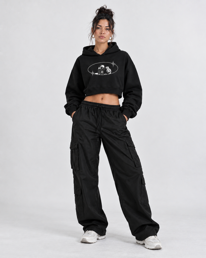 ESSENTIAL CROPPED HOODIE - CHASE BAGS NOT FEEELINGS