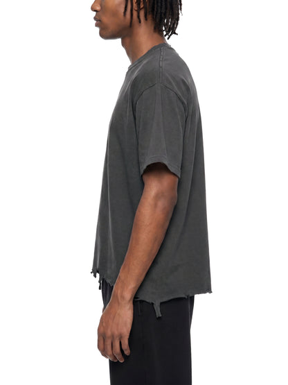 Vintage Wash Boxy Distressed Hem T-Shirt - RIDE MODE