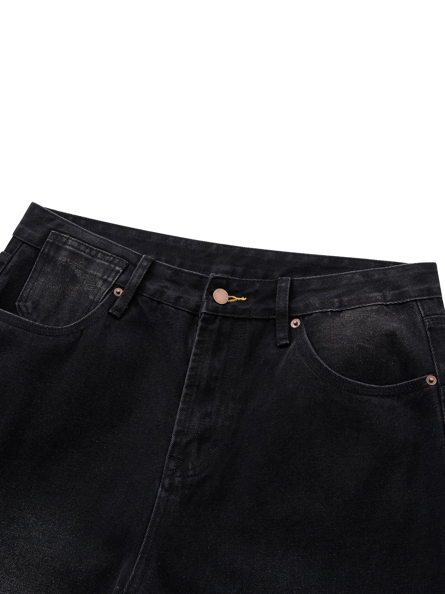 Men's Plain  Vintage Wash Wide Leg Jeans